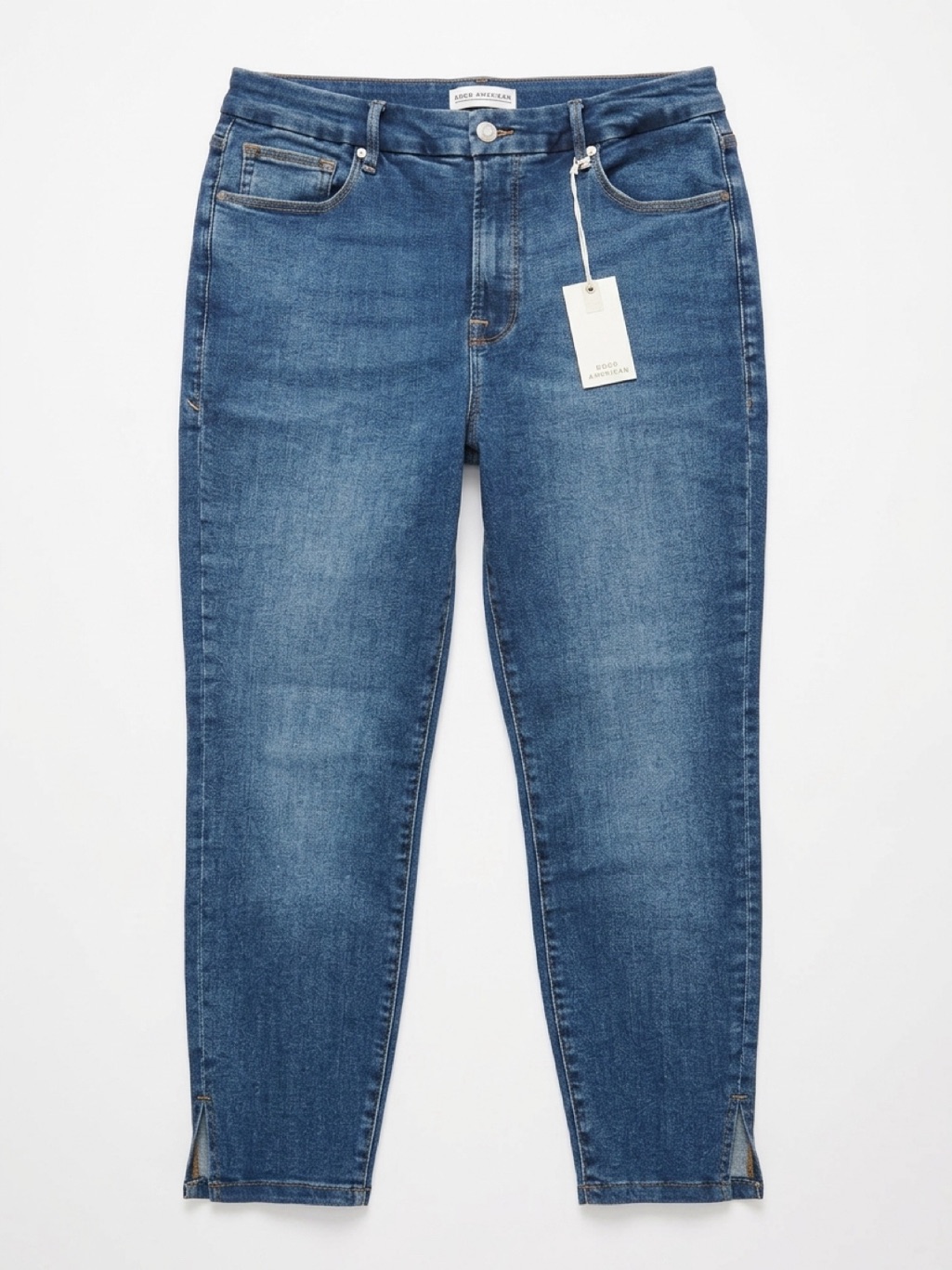 Good American Mid-Rise Slim Crop Jeans